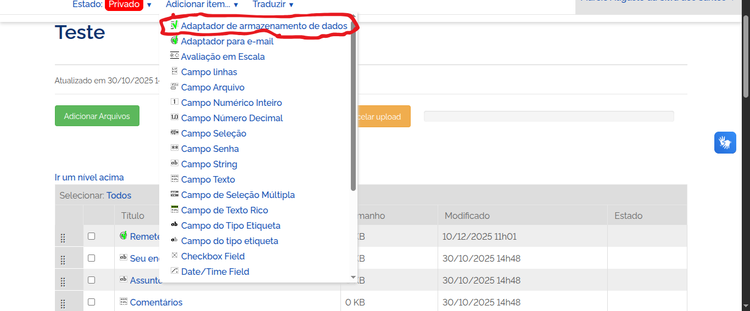 tutorial de armazenamento