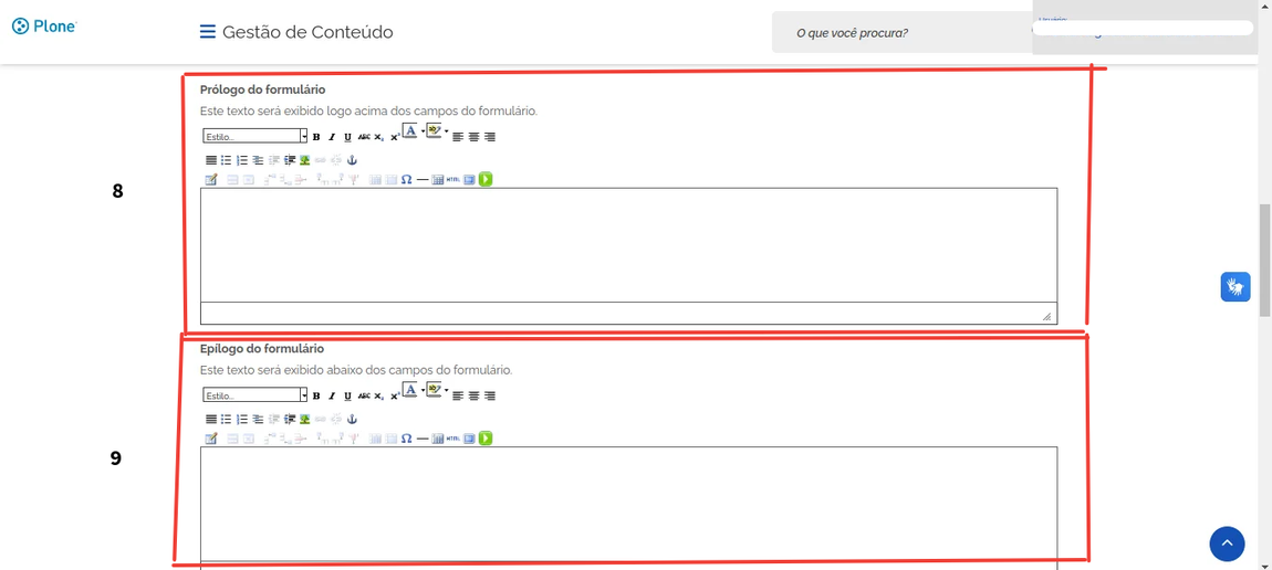 Tela de preenchimento dos dados