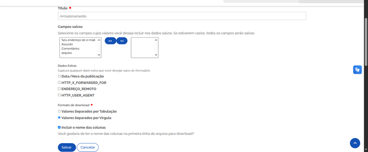 exemplo do adaptador de armazenamento