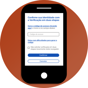 Imagem apresentando a solicitação do código
