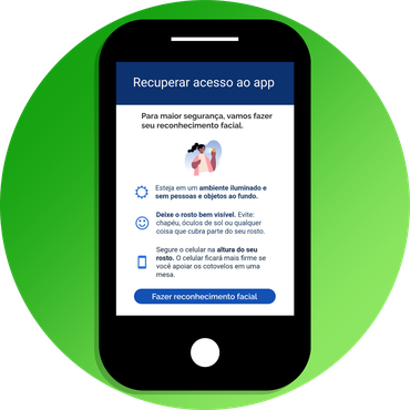 Imagem apresentando a tela do reconhecimento facial