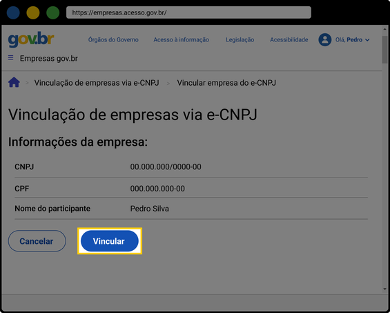 tutorial de como vincular CNPJ