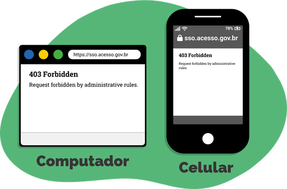 Imagem com a mensagem de Erro 403 Forbidden Request forbidden by administrative rules