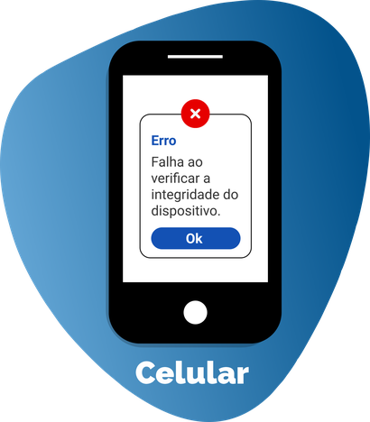 Imagem com a mensagem de Falha de integridade do dispositivo no app gov.br
