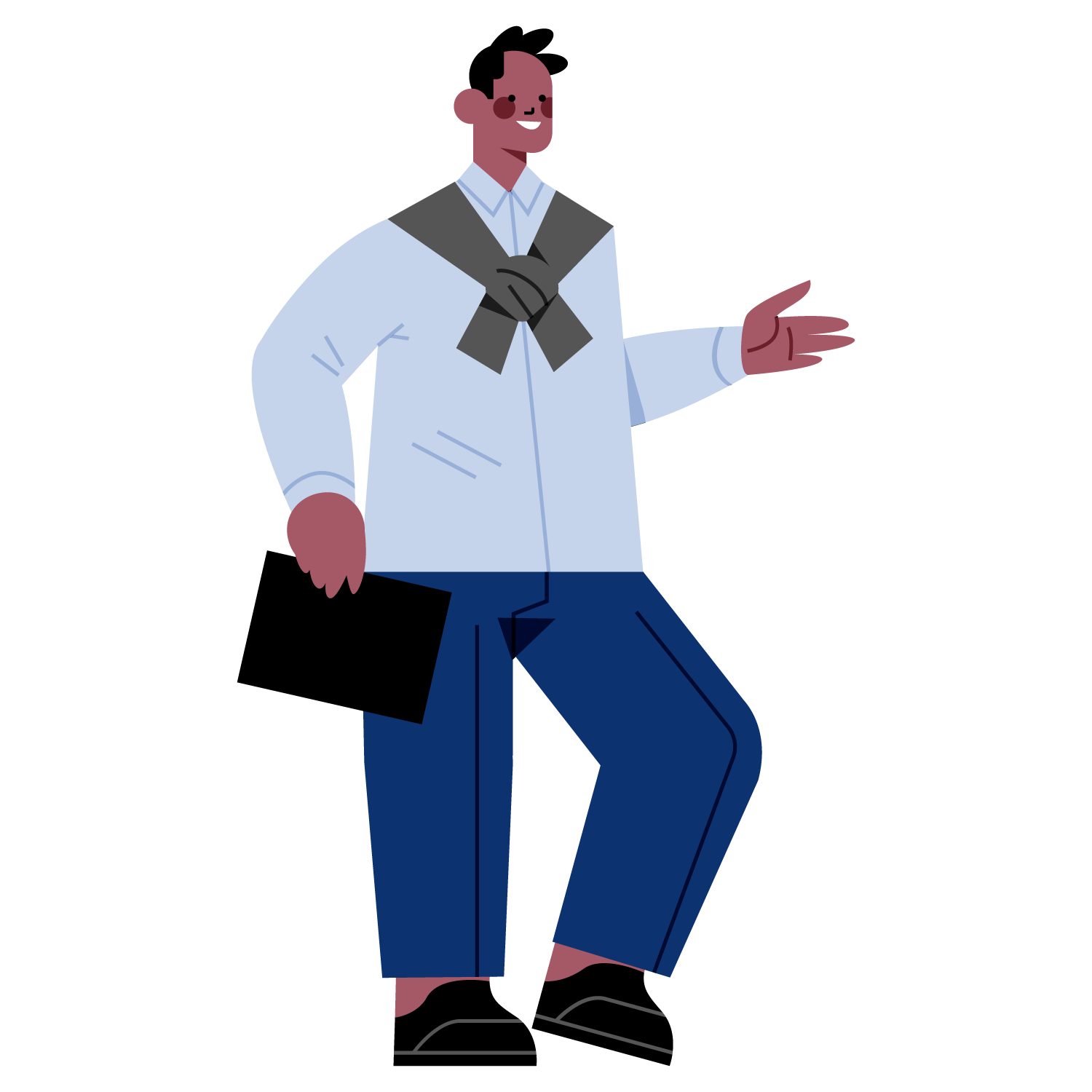 Homem segurando tablet