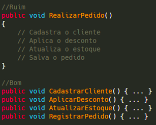 Funções Pequenas e com Apenas um Objetivo