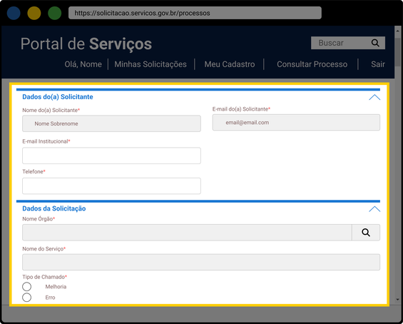 Registrar melhoria - 01