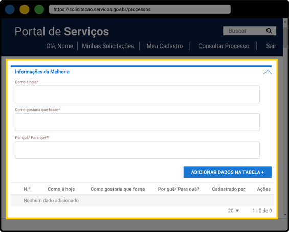 Registrar melhoria - 02