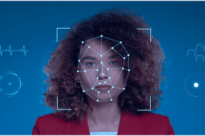 Conceito de Colagem de Reconhecimento Facial