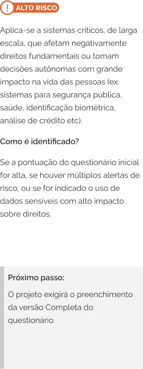 risco alto