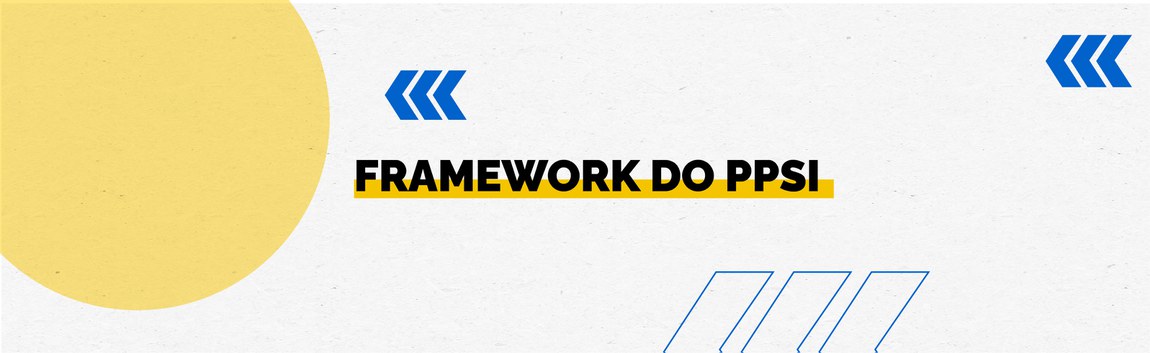 Fundo branco com duas setas azuis apontadas para o lado direito e com três retângulos na vertical. Tem uma mulher sorrindo com um tablet nas mãos, ele está vestindo jaqueta jeans e uma camisa branca. Tem um círculo transparente amarelado por cima do rosto da mulher. Texto: Privacidade e Segurança.