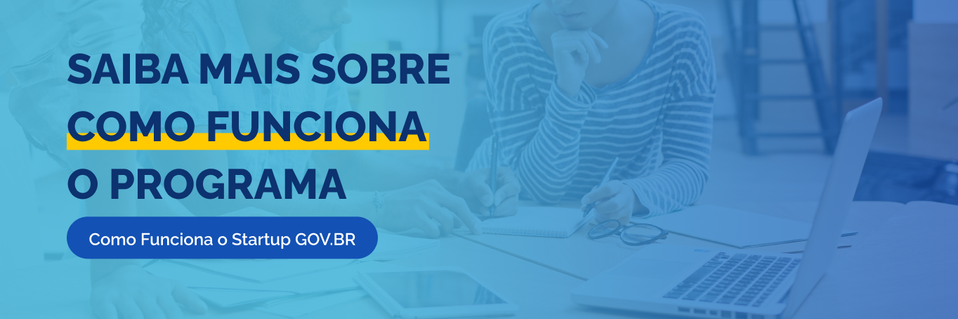 Banner decorativo Como Funciona a Startup GOV.BR