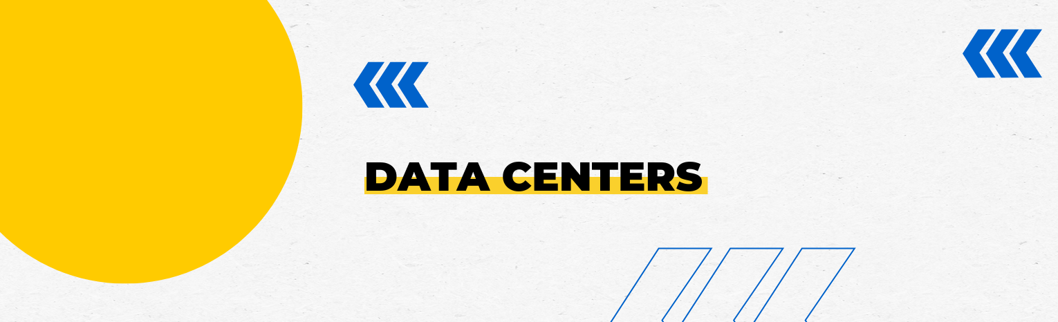 Banner decorativo com o texto 'Data Centers'