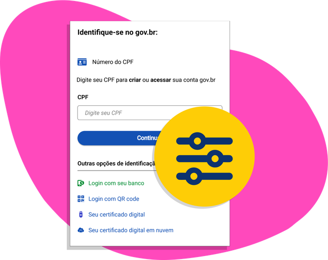 Imagem que apresenta os métodos de acesso à conta gov.br