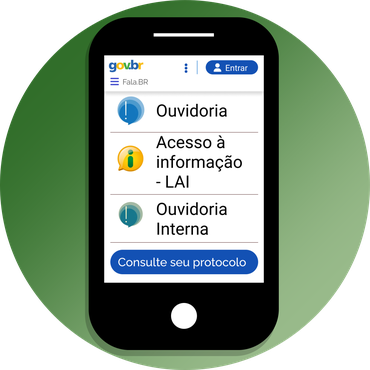 Imagem apresentando a página do sistema Fala.BR, canal integrado de Ouvidoria da CGU