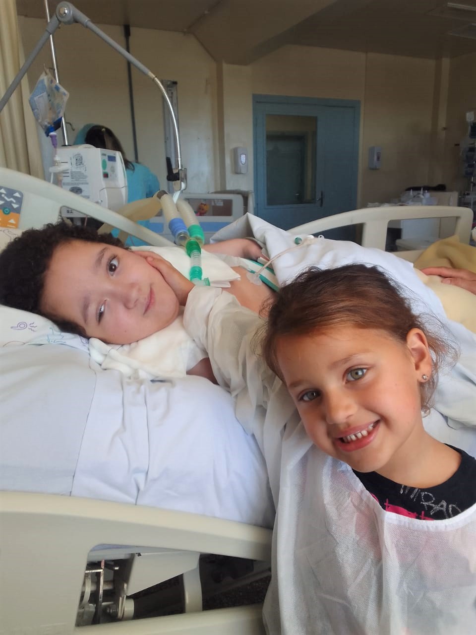 A família reunida em momento de visita a Pietro.