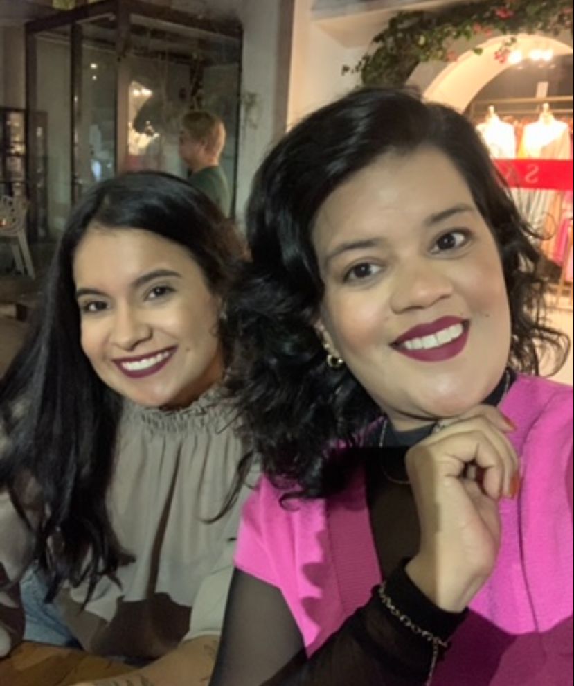 Nayara Moreira e Chayenne Costa em julho 2022, dois anos após o transplante