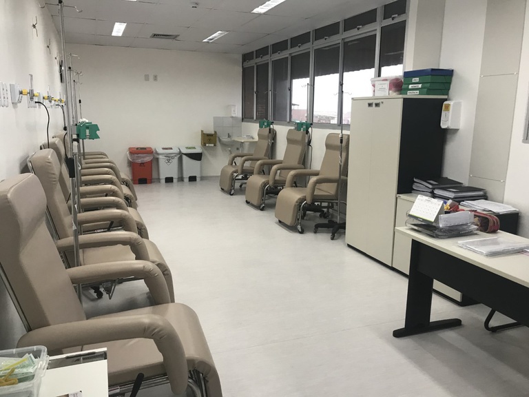 A reforma modernizou e tornou mais confortável o espaço de atendimento oncológico