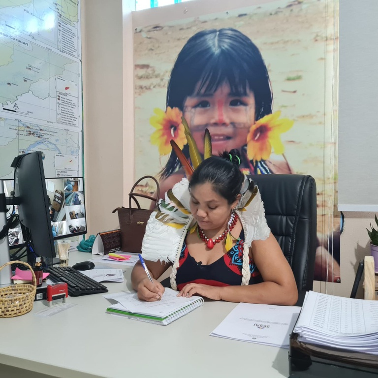 Coordenadora distrital de saúde indígena do DSEI MRSA, Ercilia da Silva Vieira Índia tikuna.jpg