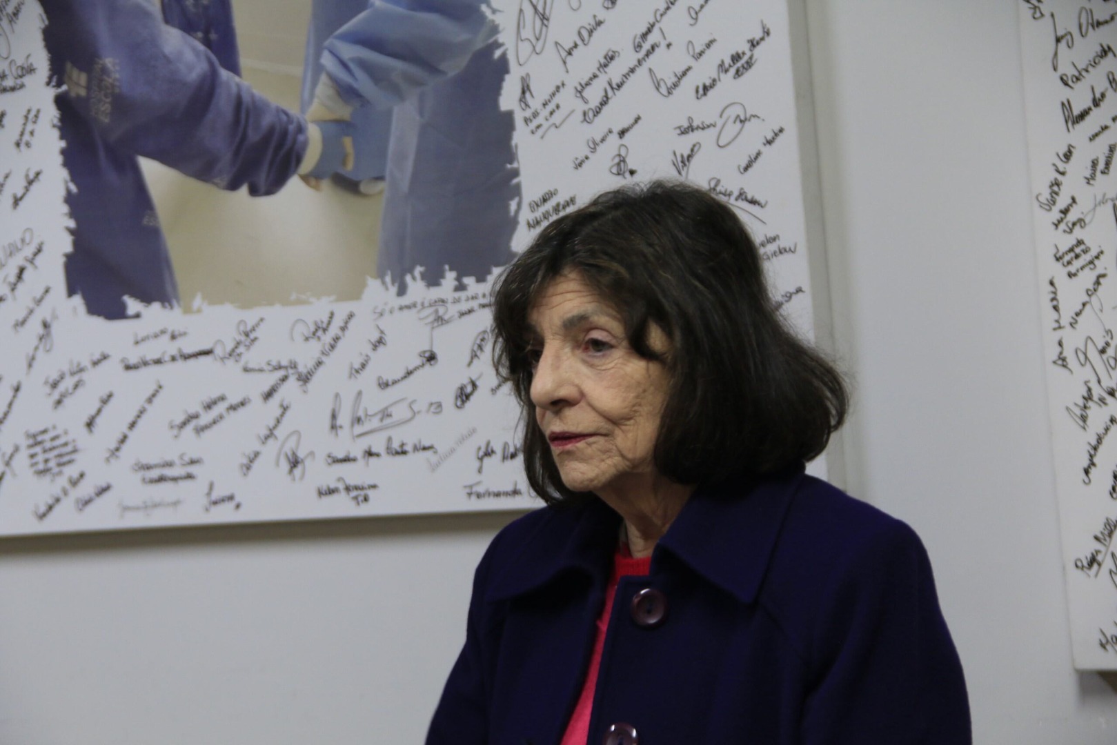 A hematologista do HE-UFPel, Tânia Hellwig, foi homenageada pelos 48 anos de dedicação 