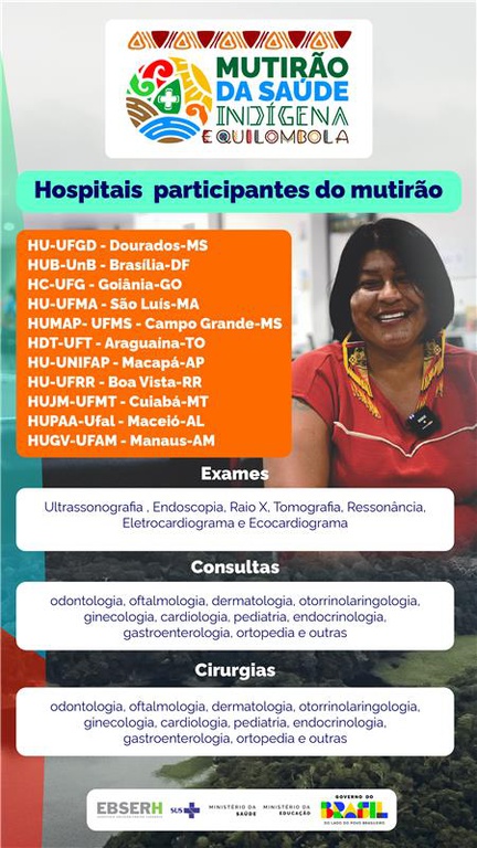 12112025 ebserh mutirão saúde indígena e quilombola infográfico