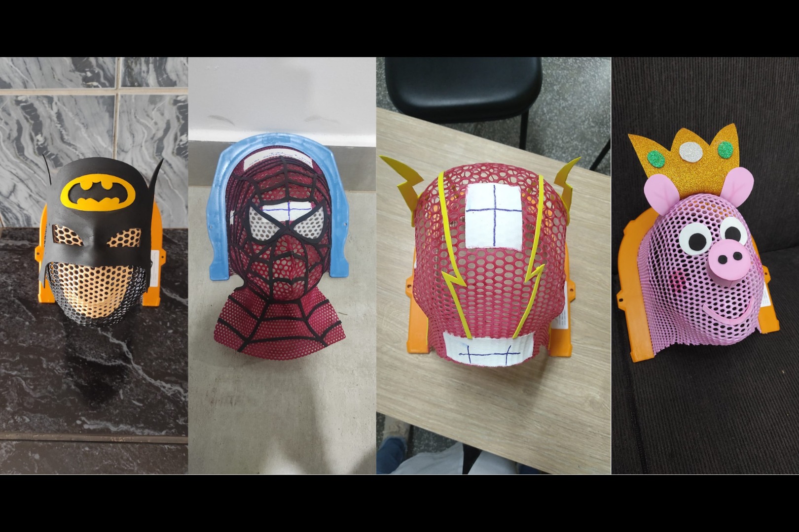 Máscaras customizadas com personagens