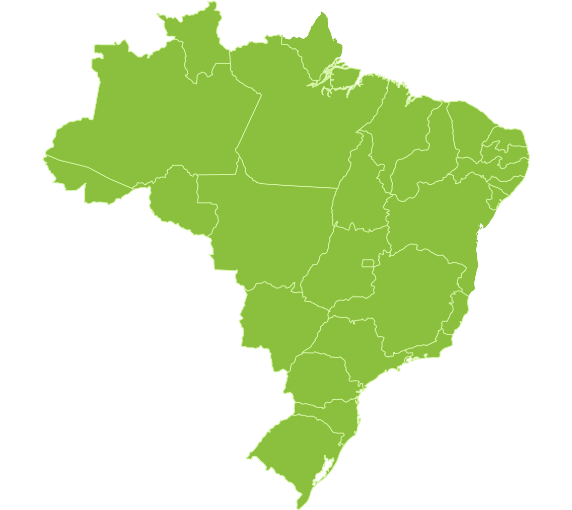 mapa do Brasil na cor verde