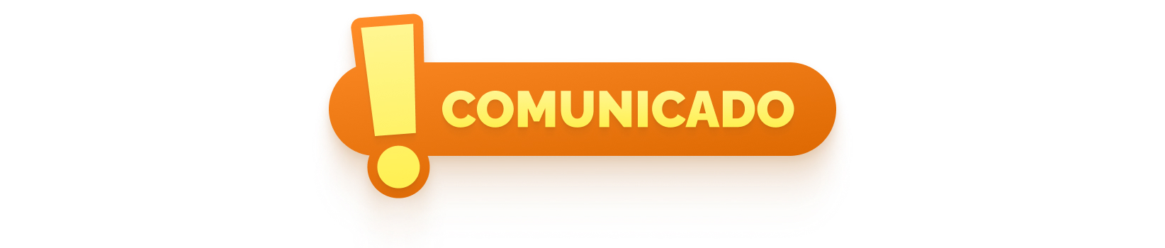comunicado - ilustração uma exclamação junto com o texto