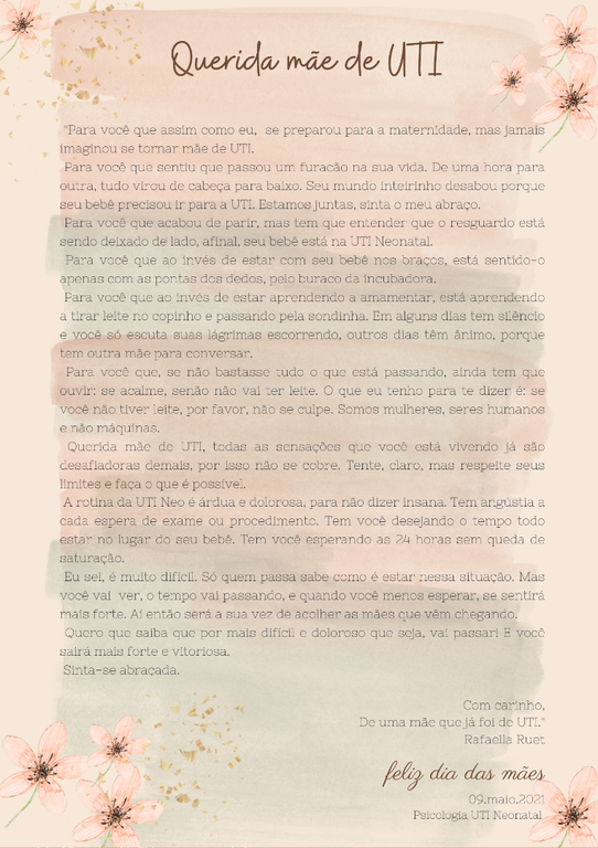 Ação - Dia das Mães - UTI Neonatal - carta para mãe de UTI.png