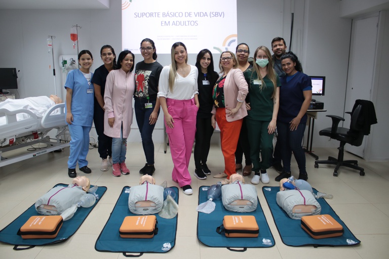 Participantes do minicurso “Suporte Básico de Vida”