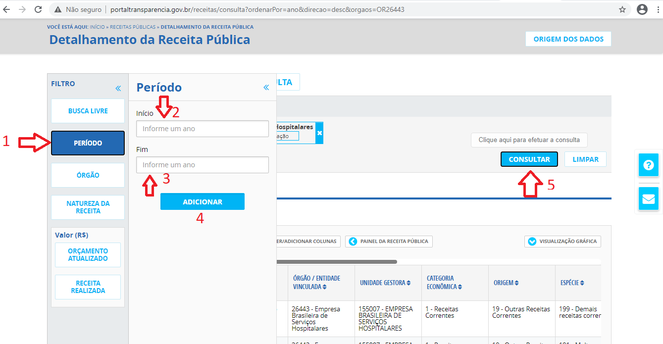 Tutorial portal da transparência