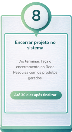 8° passo: encerrar a Pesquisa no Rede Pesquisa