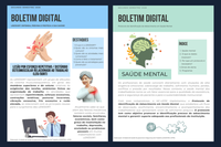 Boletins orientam trabalhadores sobre saúde mental e prevenção de LER/DORT