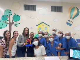 Ações educativas realizadas com as equipes assistências do Huol