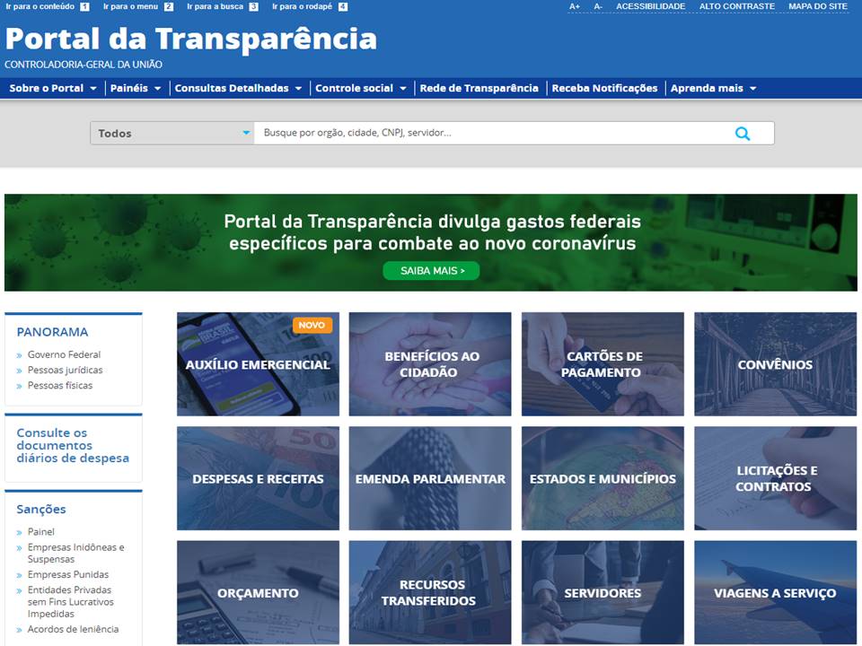 Passo 1 - Portal da Transparência - Servidores
