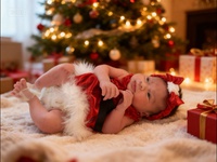 Bebês internados na UCIN do HULW-UFPB ganham ensaio fotográfico de Natal