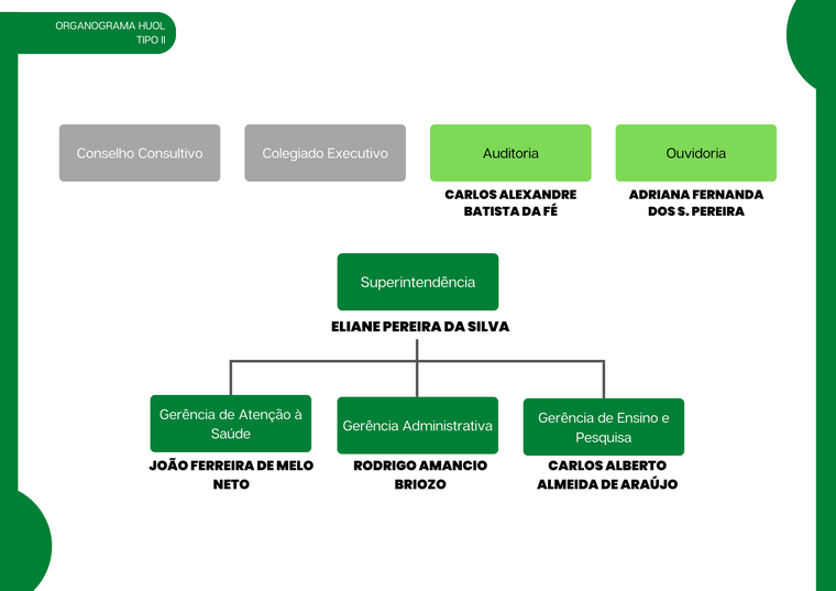 Organograma Governança do Huol