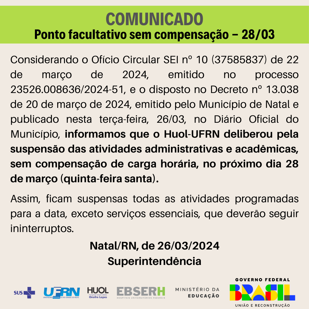 Ponto Facultativo 28/03/2024