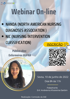 WEBINAR ON-LINE  NANDA (NORTH AMERICAN NURSING DIAGNOSES ASSOCIATION ) E NIC (NURSING INTERVENTION CLASSIFICATION)