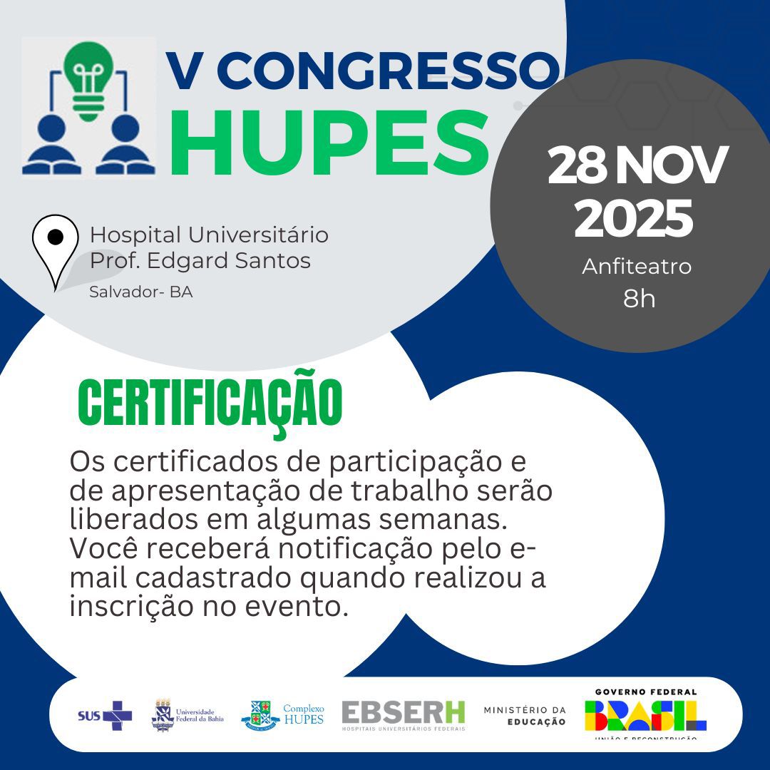 Certificação V Congresso Hupes