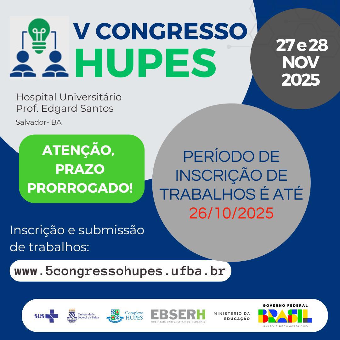 Inscrição de trabalhos - prazo prorrogado