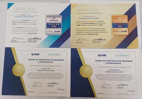 Certificado UTI Top Performer e UTI Eficiente