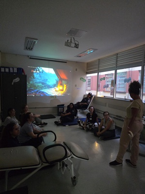 Sala de descompressão montada durante a Sipat
