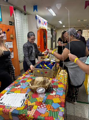 Arraiá da Segurança movimentou o hall principal do HC-UFMG nesta sexta (21)