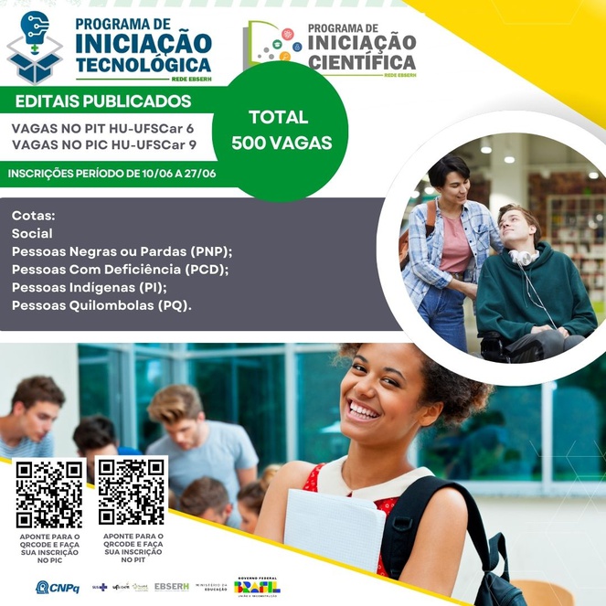 Bolsas ofertadas e prazo para inscrição 