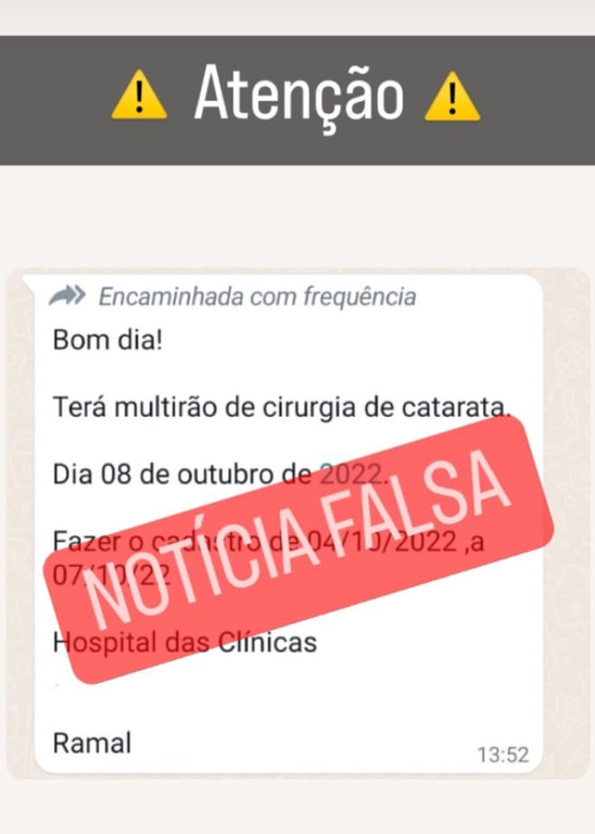 notícia falsa