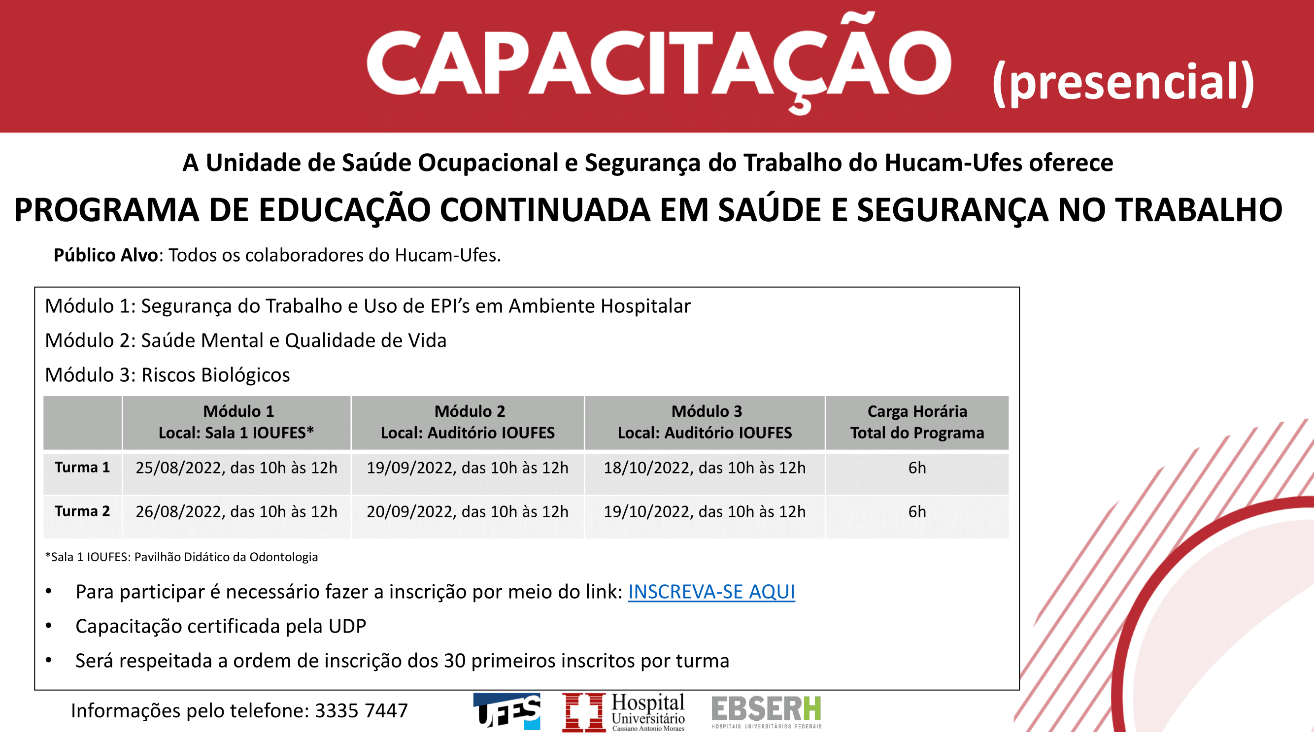 capacitação: programa de educação continuada em saúde do trabalhador