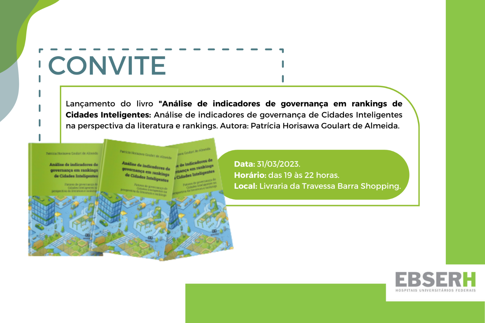 Convite para lançamento de livro