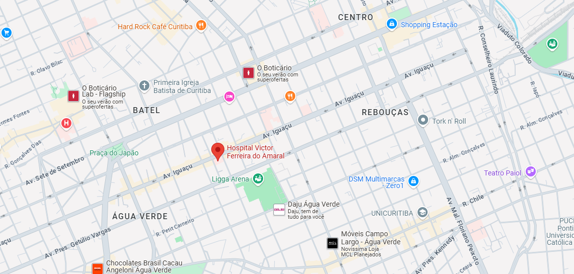 Localização do Hospital Vitor do Amaral