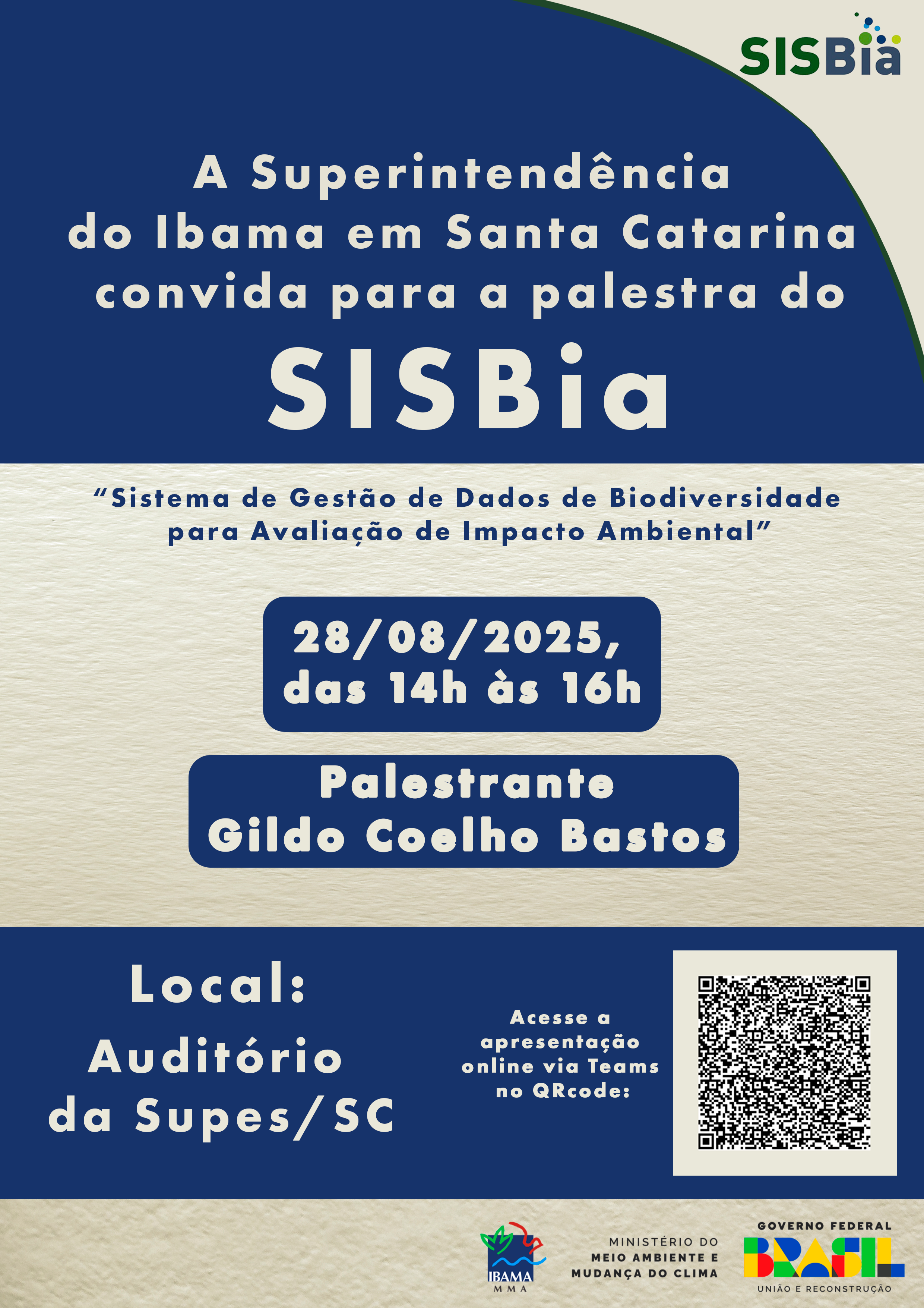 convite para palestra SISBia